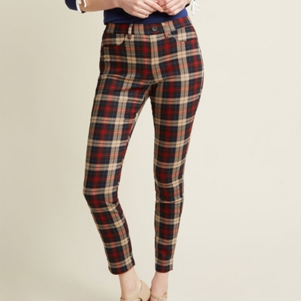 ModCloth Slow and Edgy Wins the Race Pants plaid